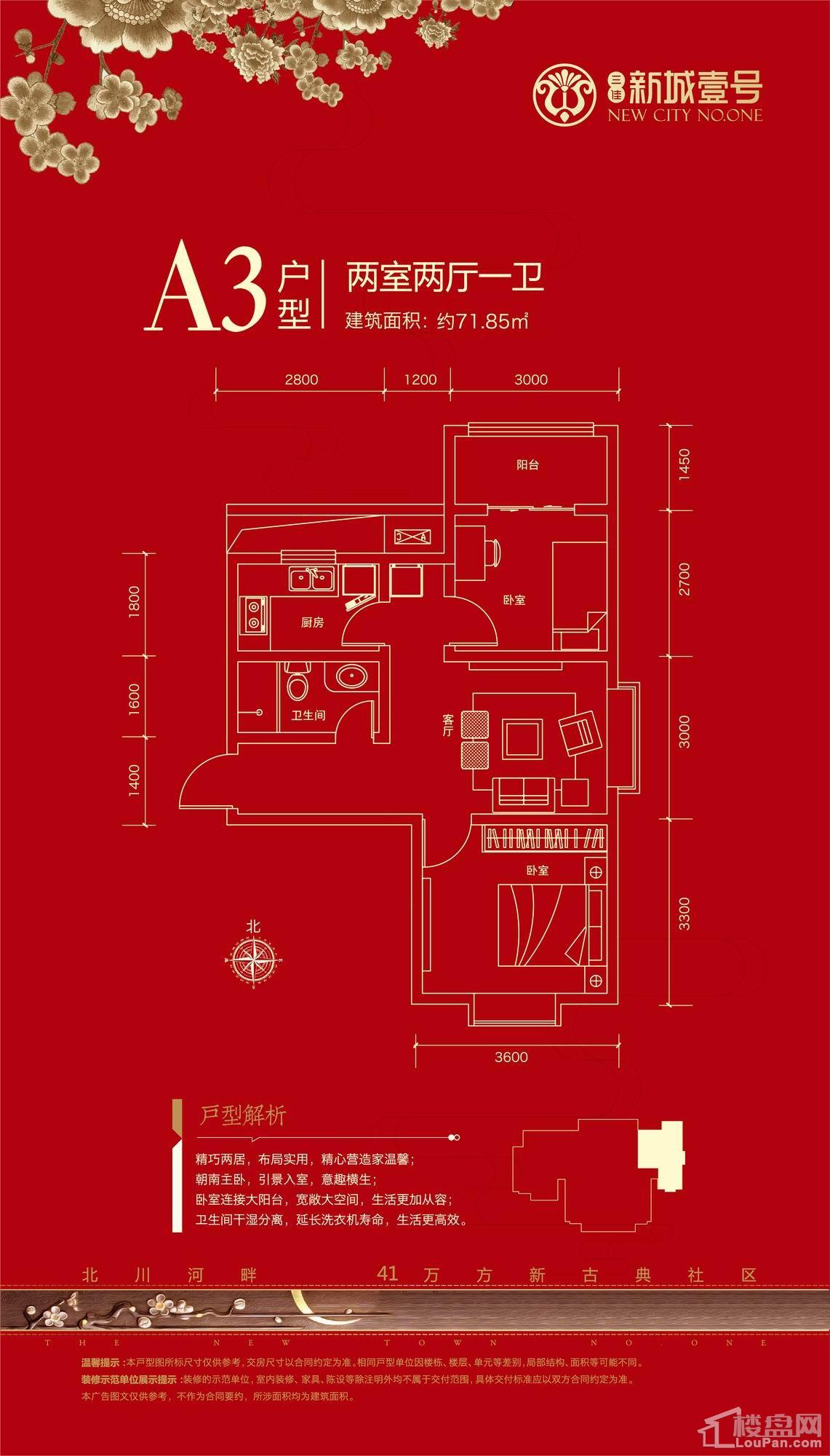 新城壹号户型图-吕梁楼盘网