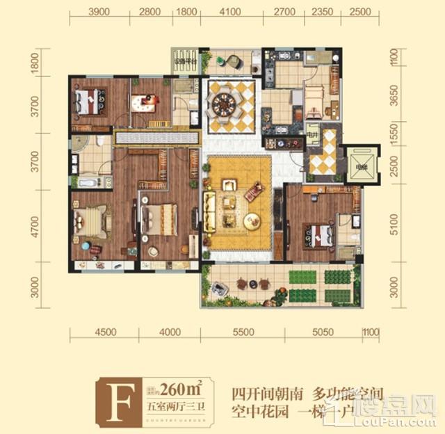 西安碧桂园凤凰城3室2厅2卫户型图-西安楼盘网