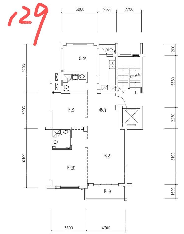 杭州春天江东阳光名城3室2厅2卫户型图-杭州楼盘网