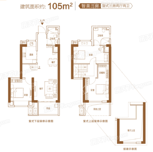 福州碧桂园麓府3室2厅2卫户型图-福州楼盘网