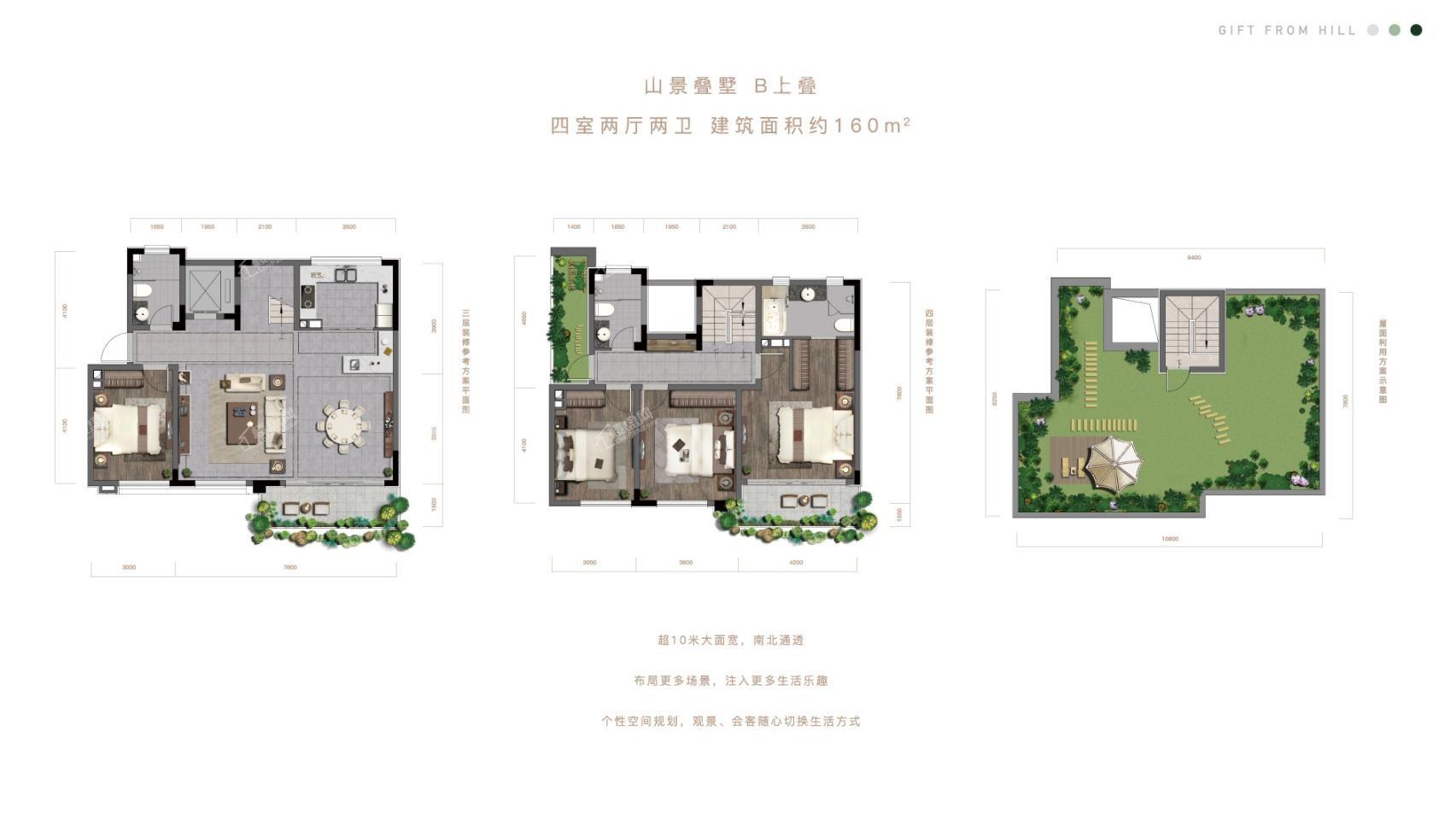 眉山天府万科城4室2厅2卫户型图-眉山楼盘网