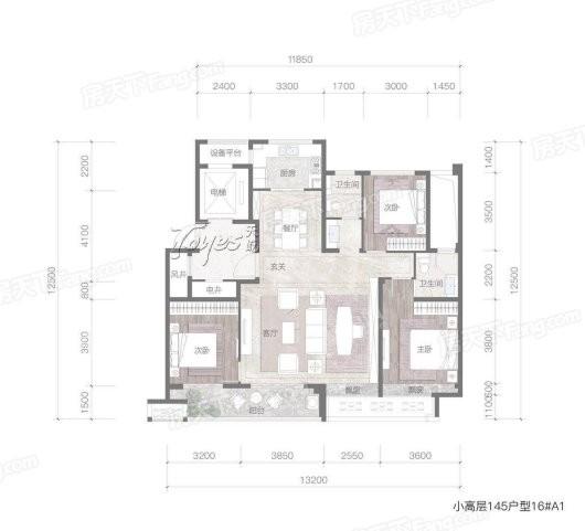 北京蓝城·云庐4室2厅2卫户型图-北京楼盘网