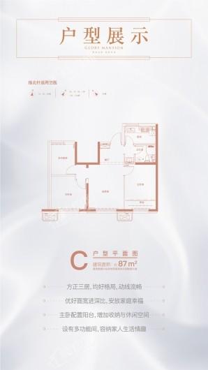 瑞晖嘉苑c户型 3室2厅1卫1厨