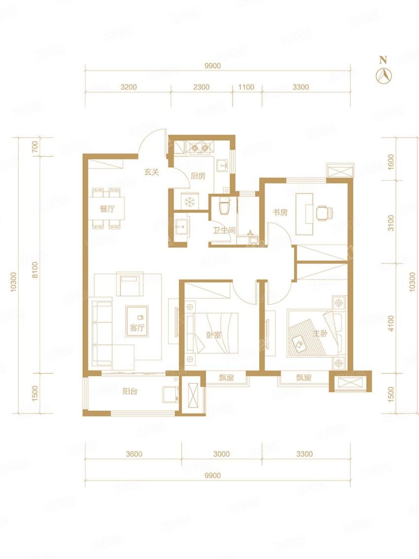 阳光城·并州府户型图_房型图_户型图大全-太原楼盘网