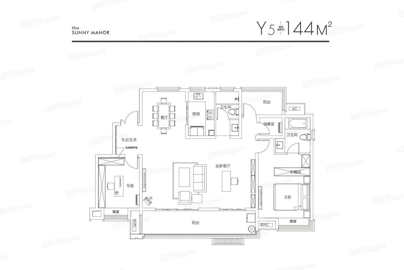 合肥琥珀晴川里4室2厅2卫户型图-合肥楼盘网