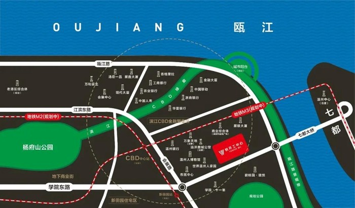 会展路,七都大道,学院东路,瓯江路,会展路,江滨路等多条城市主干道