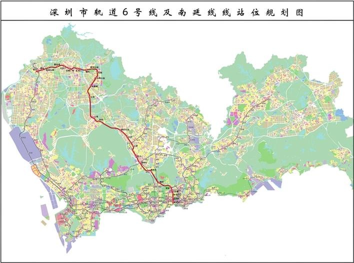 深圳地铁6号线线路图