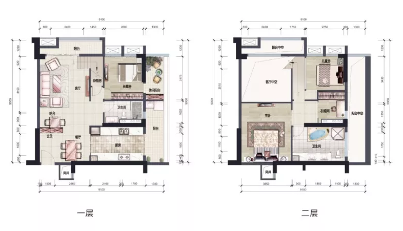 东莞戛纳湾复式是住宅吗戛纳湾loft带装修公寓户型图