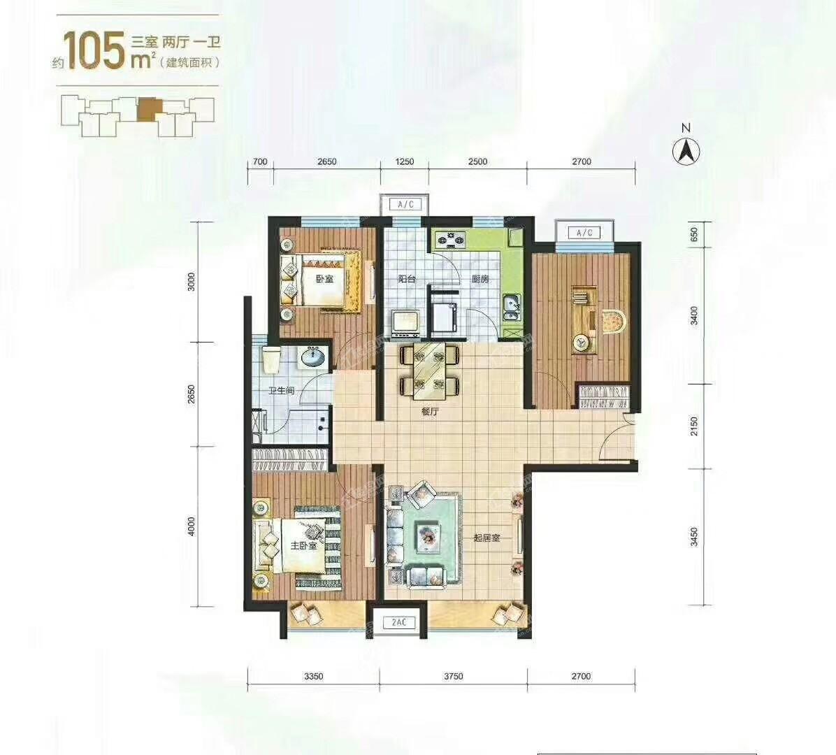 香河富力新城户型设计合理,户型多样,利用率高,现房顺销