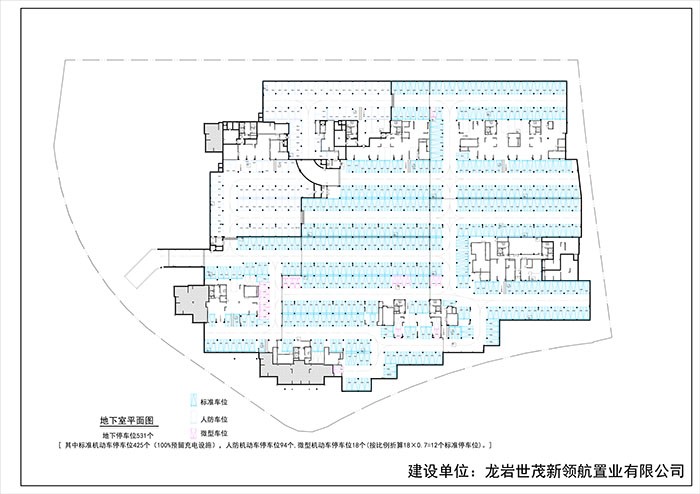 地下室停车位位置示意图