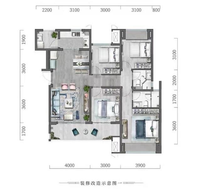 重庆楼市 楼盘导购 从产品户型设计来看,目前在售的宽幕洋房b户型,建