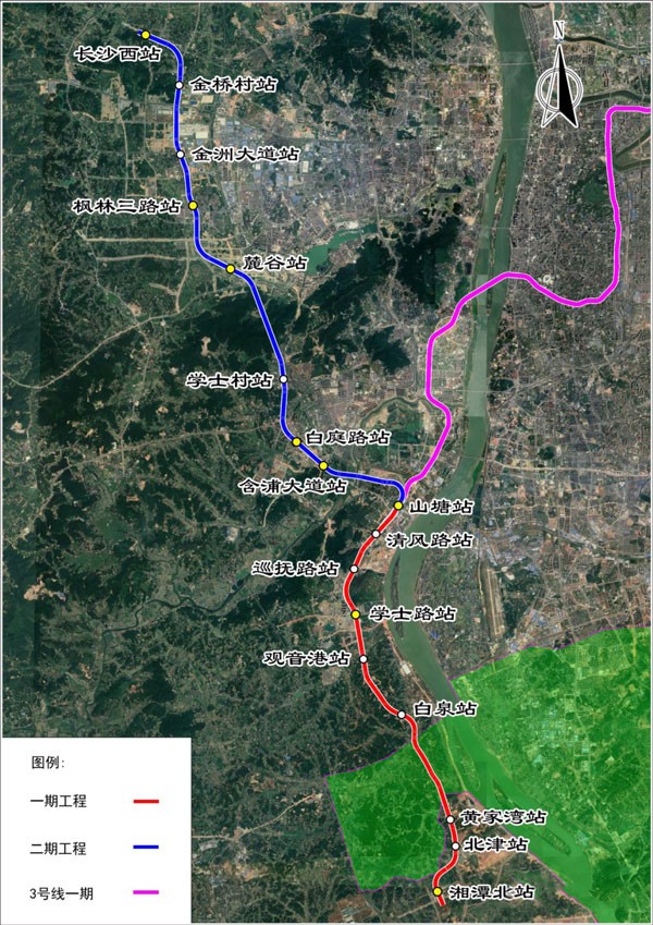 长沙地铁3号线南延线湘潭段两座车站封顶!