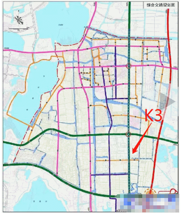 单元控制性详细规划》草案指出,城市轨道k3线-沿祖冲之路,经昆山南站