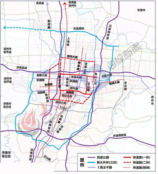 淄博快速路最新消息!原山大道/鲁泰大道