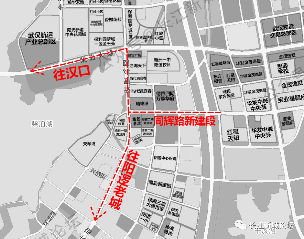 回 复:根据阳逻之心市政道路规划,该道路从红星天铂北侧向西下
