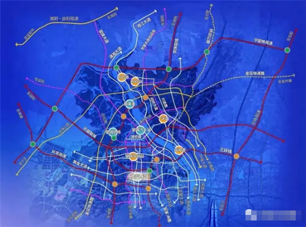 长沙望城区6大板块36宗土地出让远期规划8条地铁