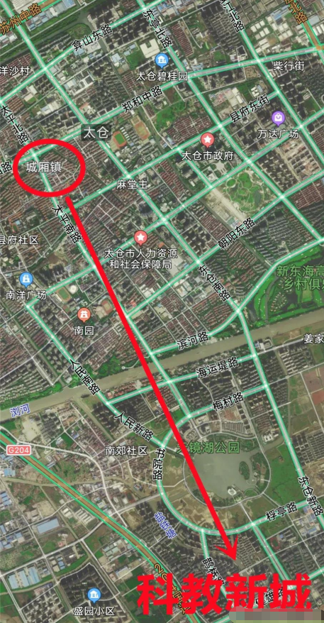 城厢和浏河的中间是太仓的城区