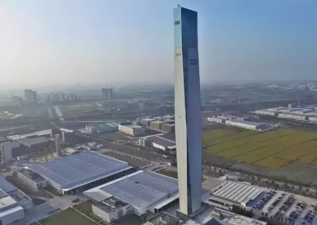 昆山测试塔是通力全球八大测试塔中最高的一座.
