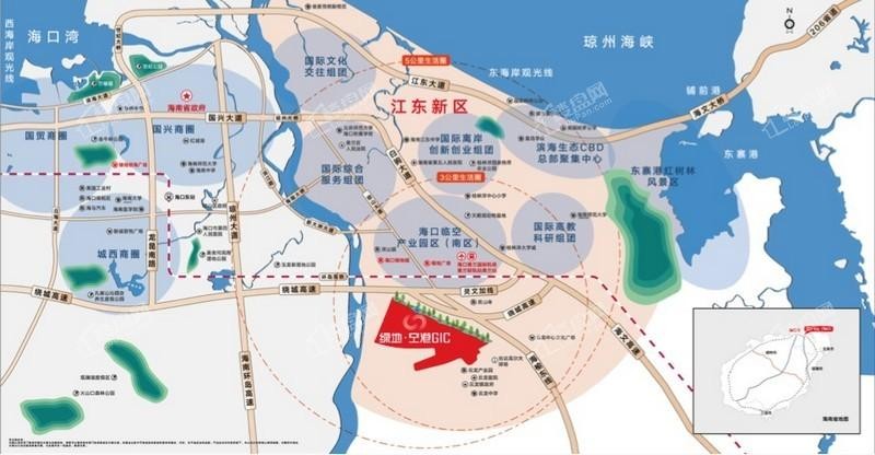 海口绿地空港gic限量5套至高省47万总价75万套起