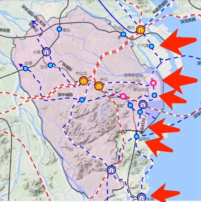 地铁城际铁路机场中山重磅交通规划公示