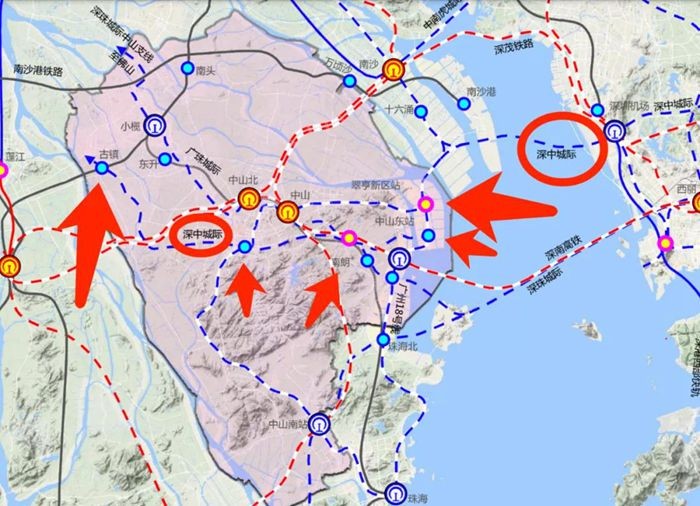 地铁城际铁路机场中山重磅交通规划公示