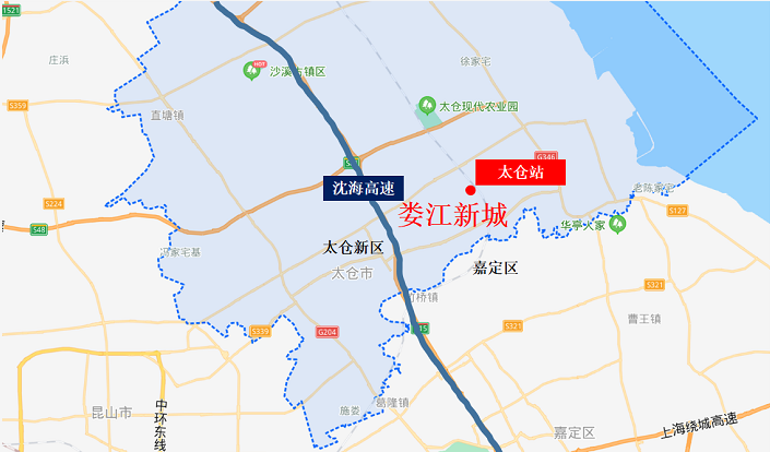 环沪最好投资板块,太仓娄江新城!"一心,两轴,三核,四区"
