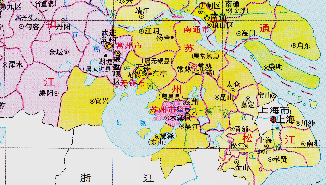 江苏省建制恢复,苏北,苏南行政区和南京市合并为江苏省,省会南京