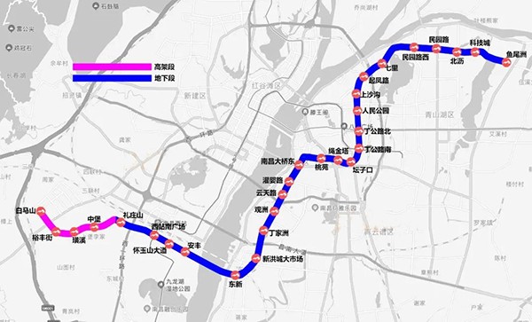 南昌地铁4号线礼庄山站至南昌大桥东站供电系统环网及变电所送电成功!