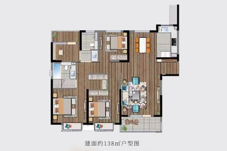 朗诗玲珑郡138㎡户型图