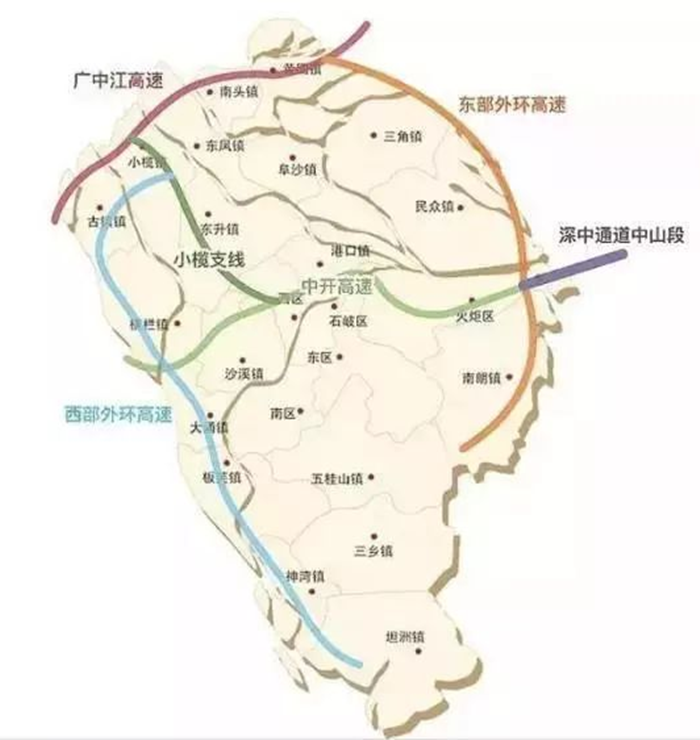 最快2022年通车这条高速途经中山8个镇街接驳5条高速