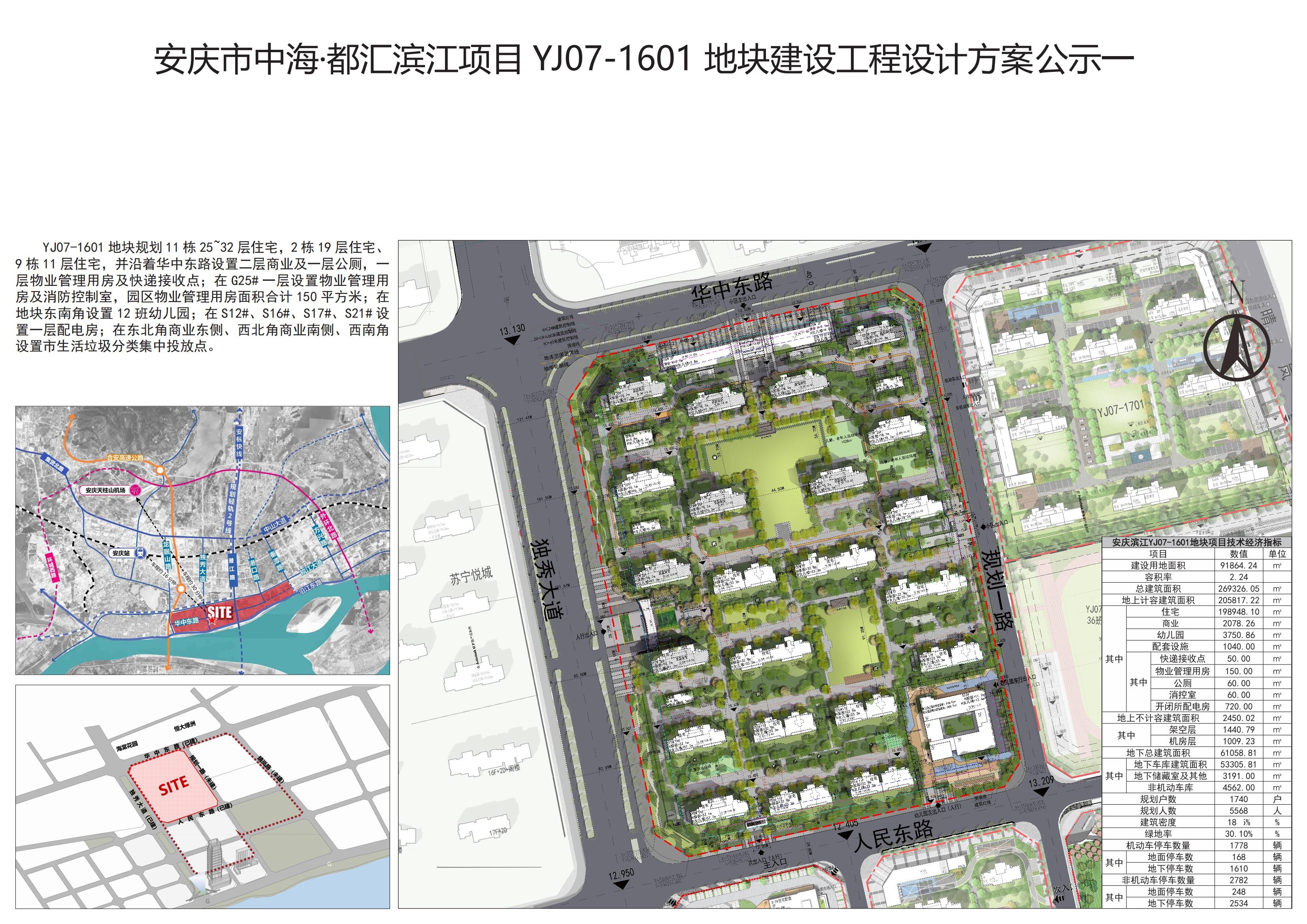 安庆市中海都汇滨江项目yj07160121012201地块建设工程设计方案公示