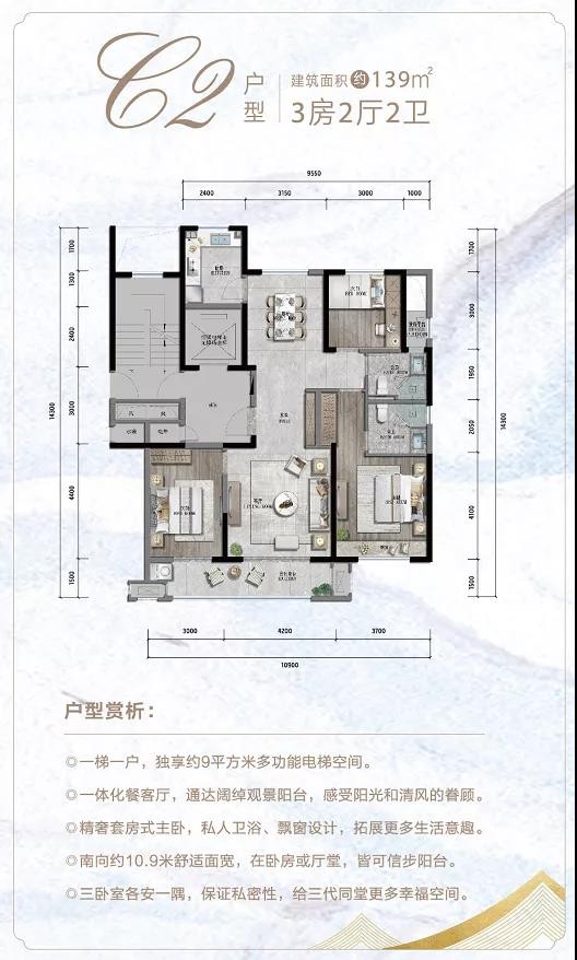 南山小镇139㎡户型图