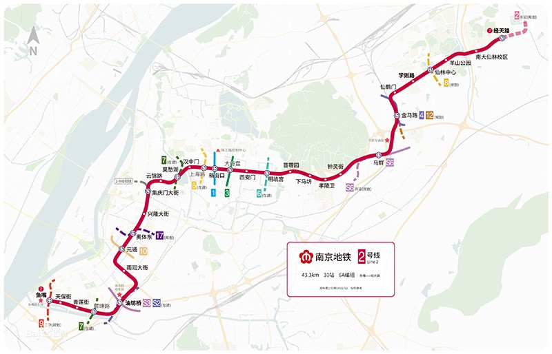 南京地铁s6号线全长43.7千米,其中地下段16.26千米,地面段1.