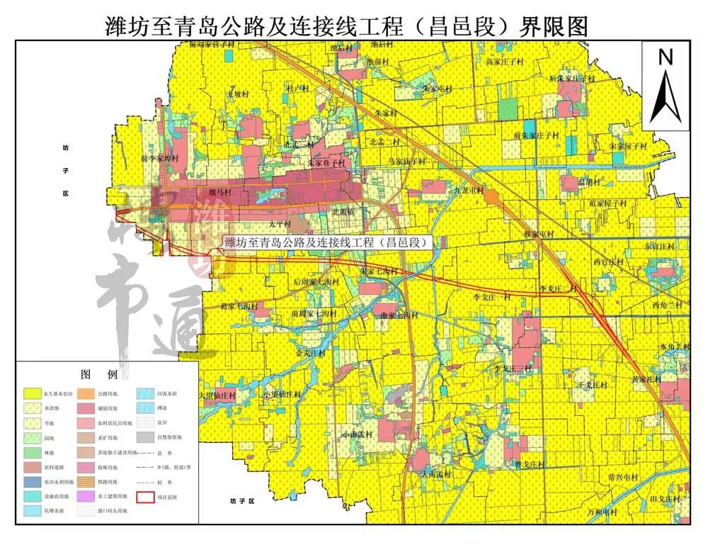 涉及潍坊安丘市,峡山区,高密市,昌乐县,坊子区,昌邑市及青岛胶州市等7