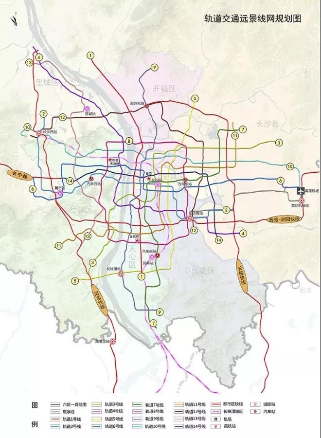 2022年长沙地铁建设规划清单公布都在这里