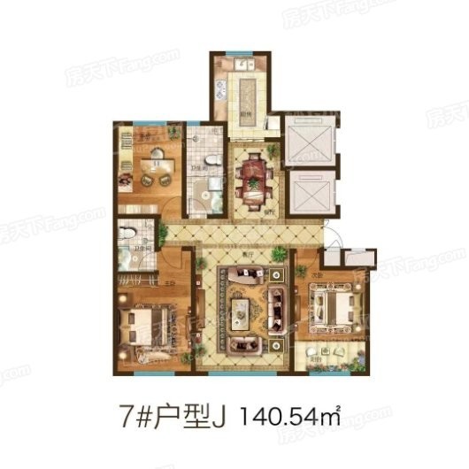 潍坊金庆桂花园4室2厅2卫户型图-潍坊楼盘网