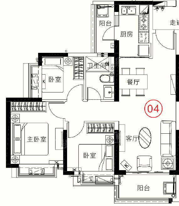 中山恒大悦珑湾楼层平面图户型图-中山楼盘网