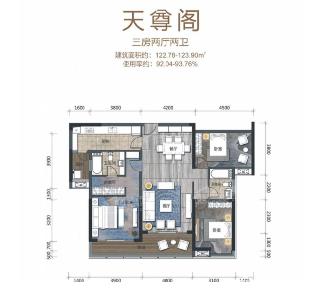 广州南沙金茂湾4室2厅2卫户型图-广州楼盘网