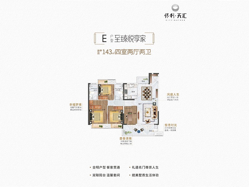 南昌南昌保利天汇3室2厅2卫户型图-南昌楼盘网