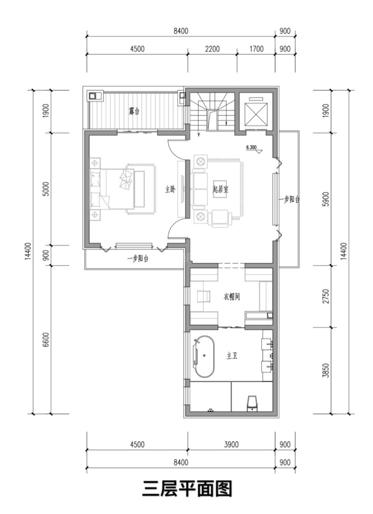 北京万科观承别墅4室3厅3卫户型图-北京楼盘网