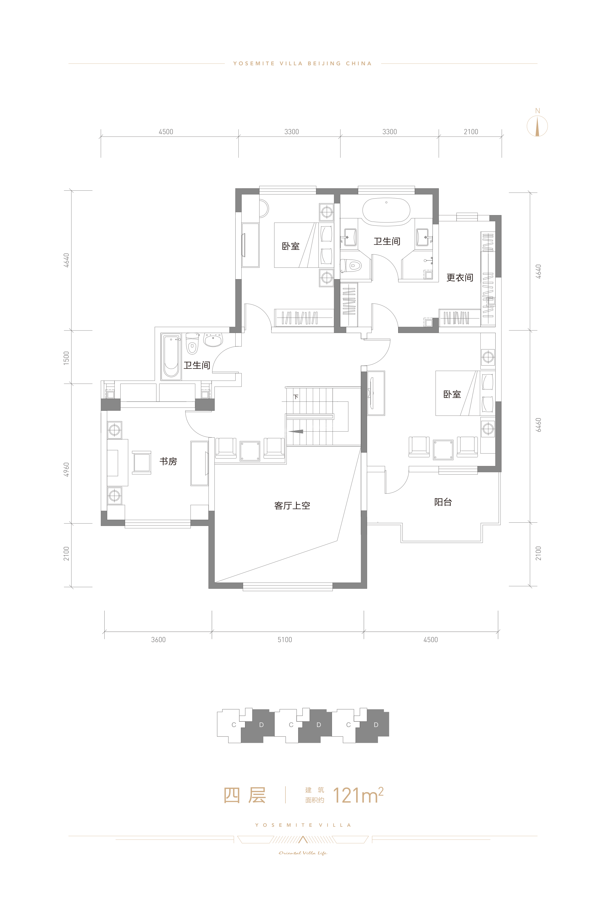 北京顺鑫·颐和天璟4室2厅5卫户型图-北京楼盘网