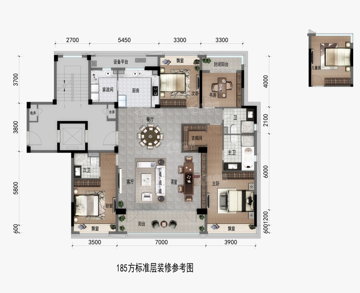 衢州云澜府4室3厅3卫户型图-衢州楼盘网