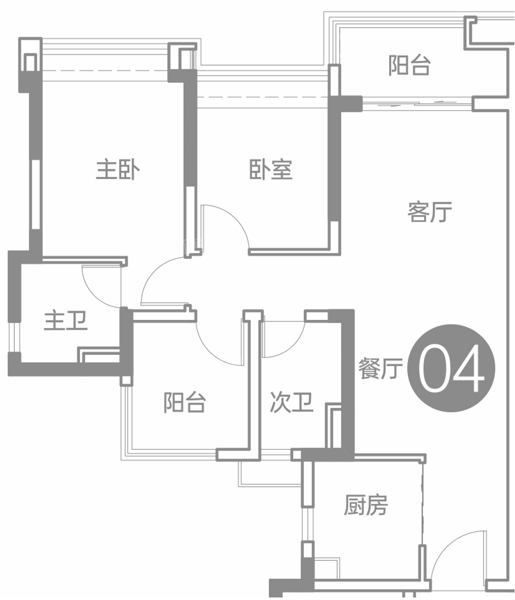 广州保利天汇2居室户型_图片大全-广州楼盘网