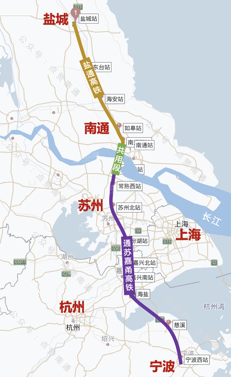 2021已起航,盐通高铁接驳通苏嘉甬高铁,南通成南北贯通重大节点城市