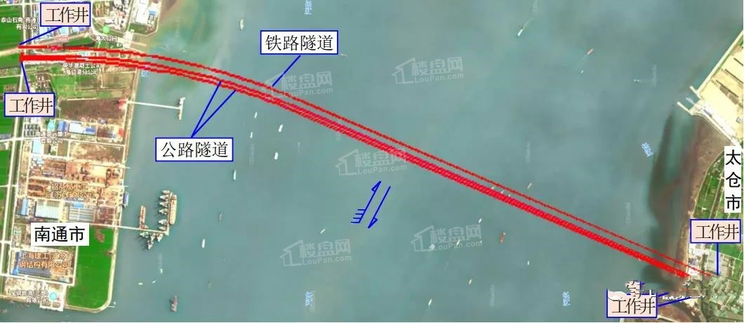 海门楼市 本地楼市 过江铁路隧道起于g228(叠港公路)与香港路交叉东北