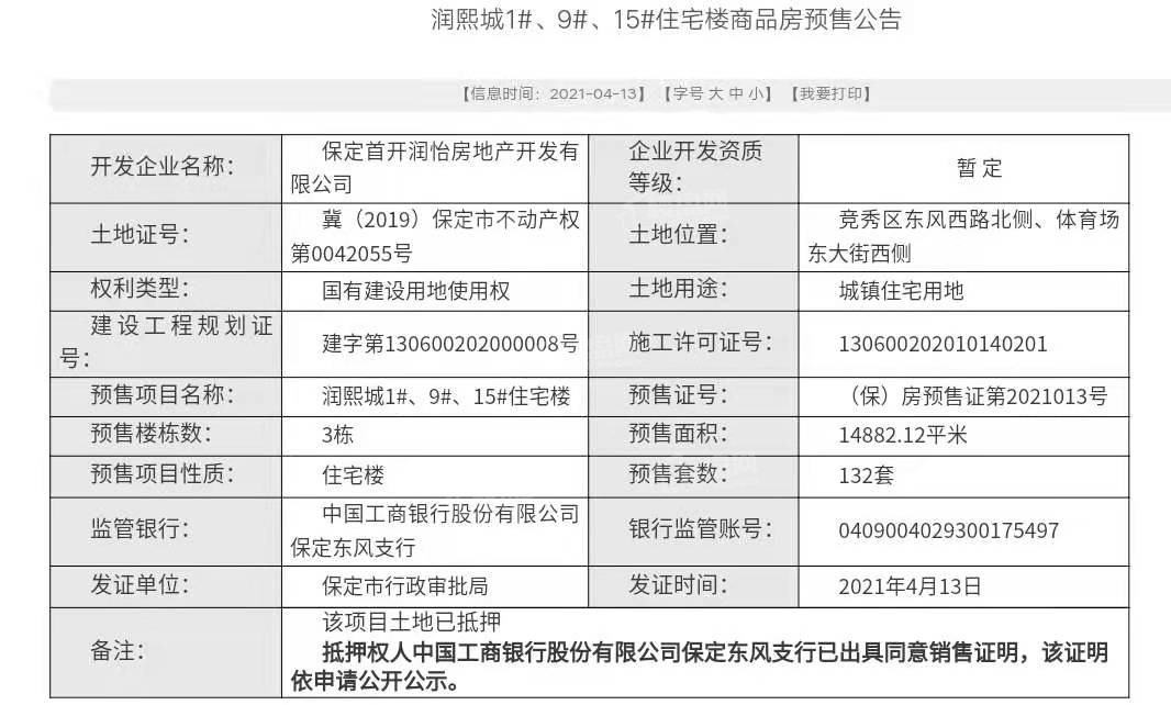 保定楼市 每日预售证 3月29日华润熙悦九里发出工程进度播报:6#2层