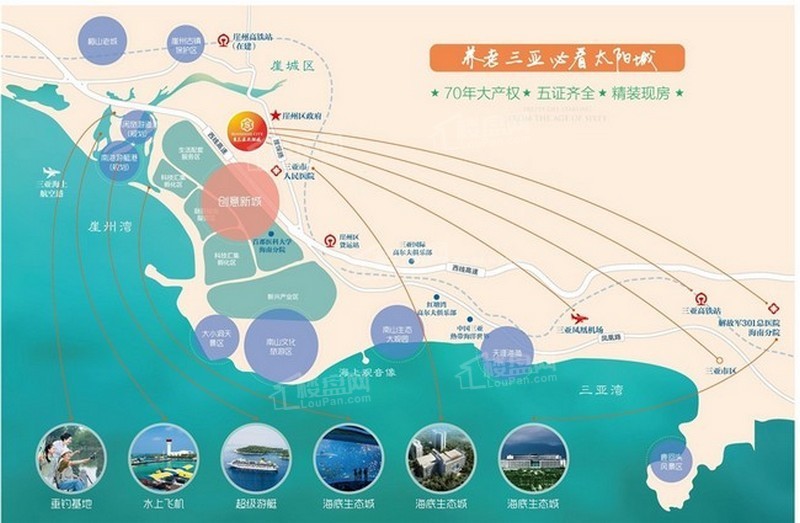 海南楼市 楼盘导购 项目正处于崖州区崖州大道区政府处核心地段,交通