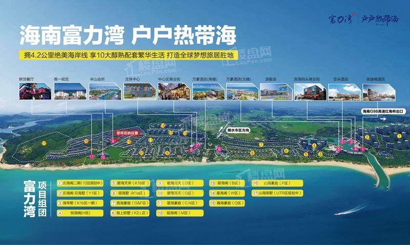 户户热带海 完善配套|海南富力湾【2 2房】总价203万/套起可入手!