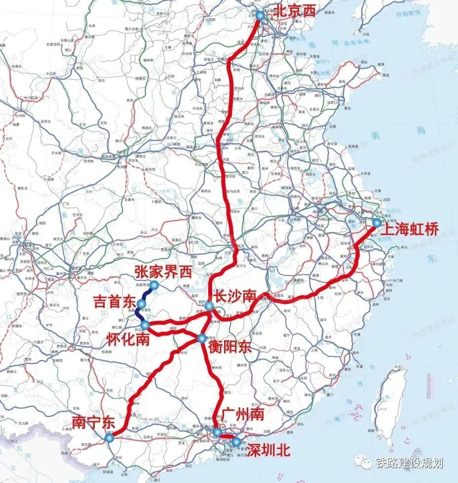 高铁线路图