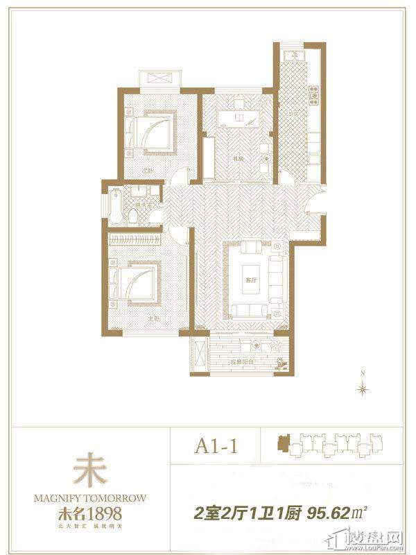 廊坊未名18982室2厅1卫户型图-廊坊楼盘网